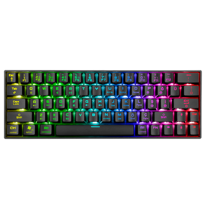 KB-RX63 B-ATOM Siyah Bluetooth Blue Switch Q 63 Tuşlu US Layout Mini Gaming Oyuncu Klavyesi - Rampage