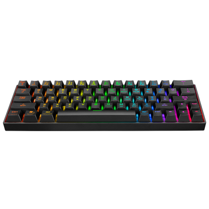 KB-RX63 B-ATOM Siyah Bluetooth Blue Switch Q 63 Tuşlu US Layout Mini Gaming Oyuncu Klavyesi - Rampage