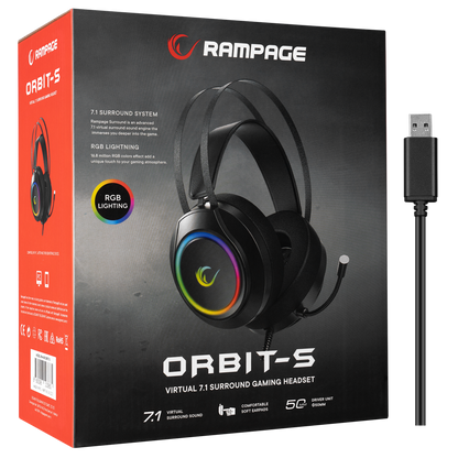 RM-K45 ORBIT-S RGB 7.1 Oyuncu Kulaklığı - Rampage