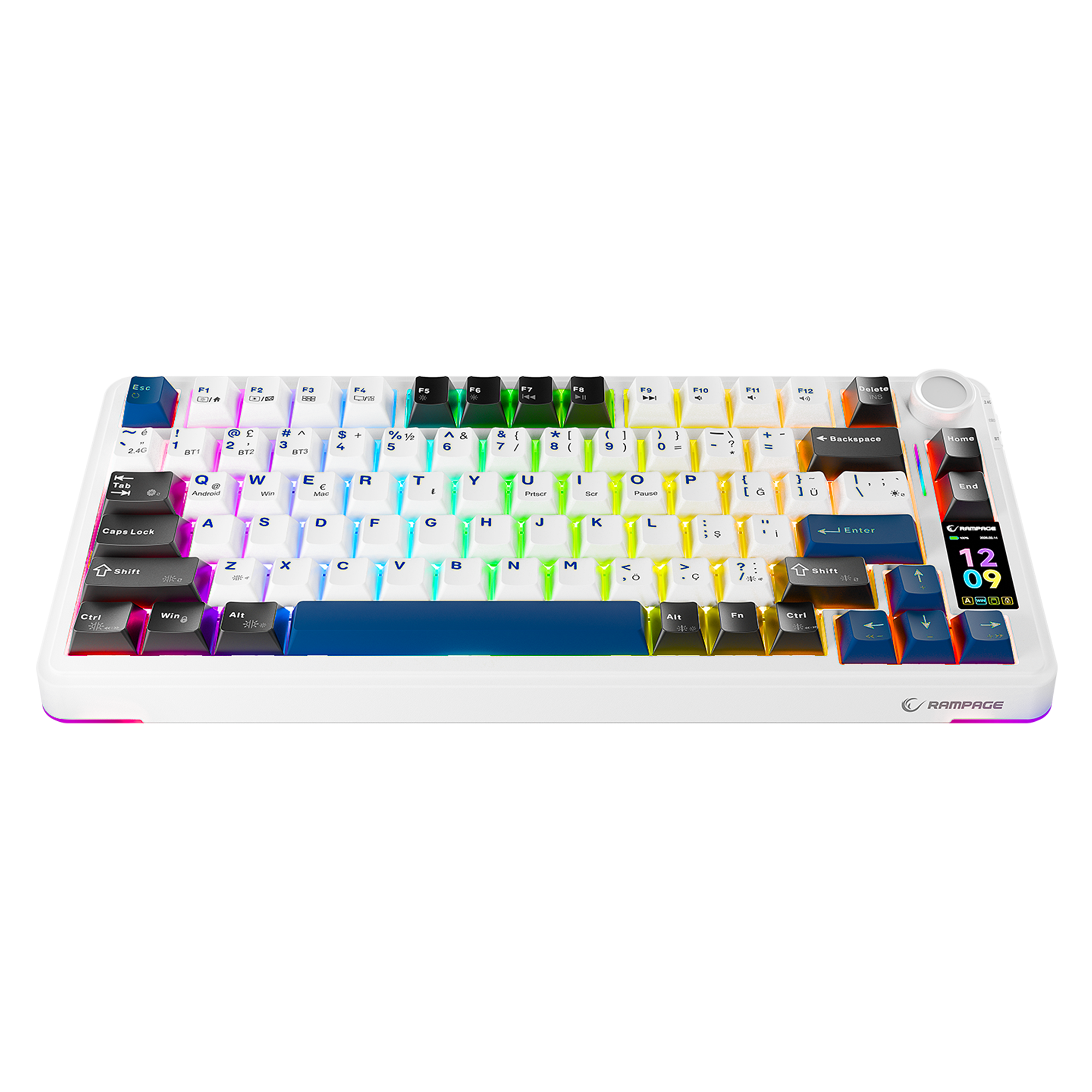 Quell Pro Hot Swap Ekranlı Gasket Oil Switch PBT Keycaps Kablosuz Mekanik Oyuncu Klavyesi