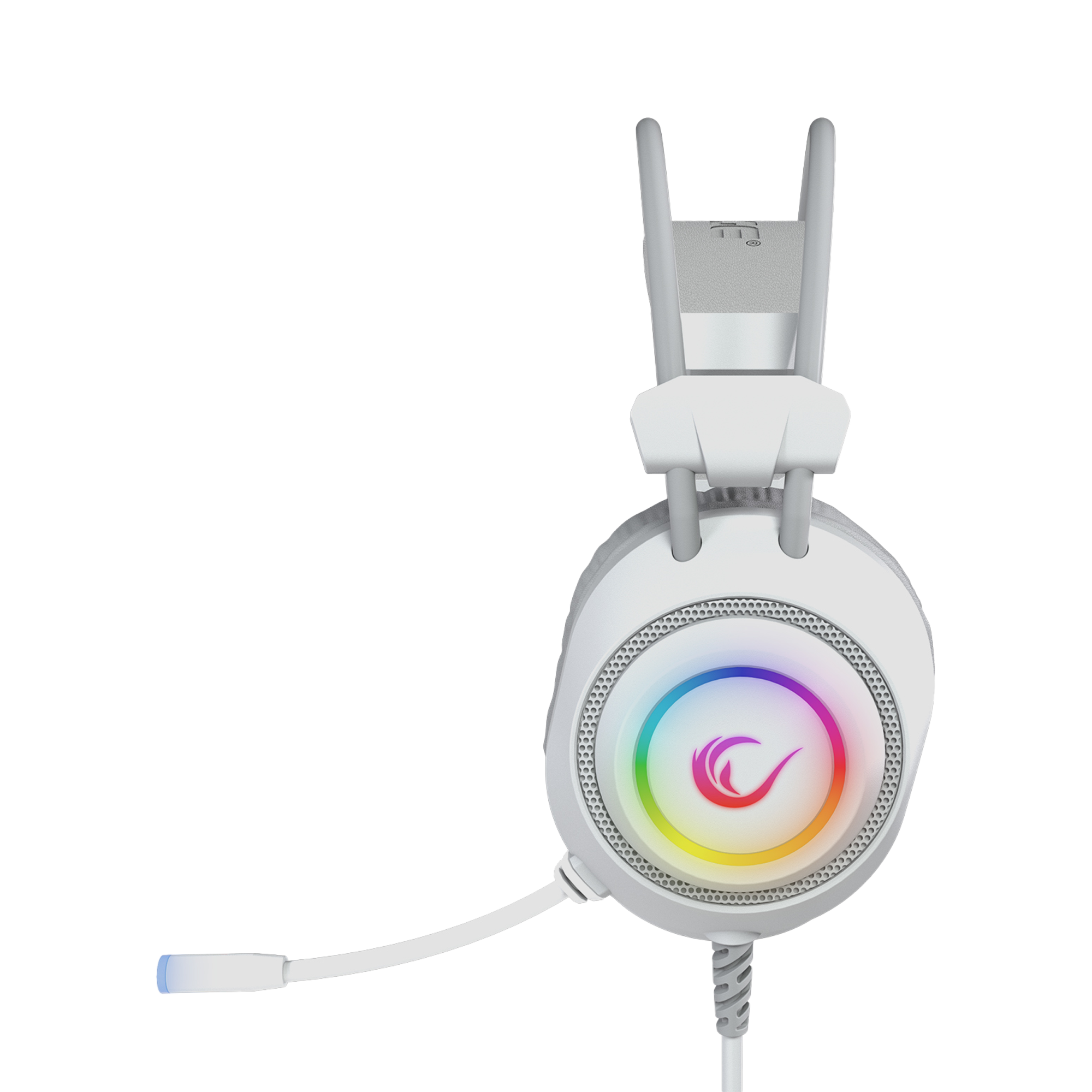 Rm-K19 Raging Plus 7.1 Surround RGB Mikrofonlu Oyuncu Kulaklık-Beyaz