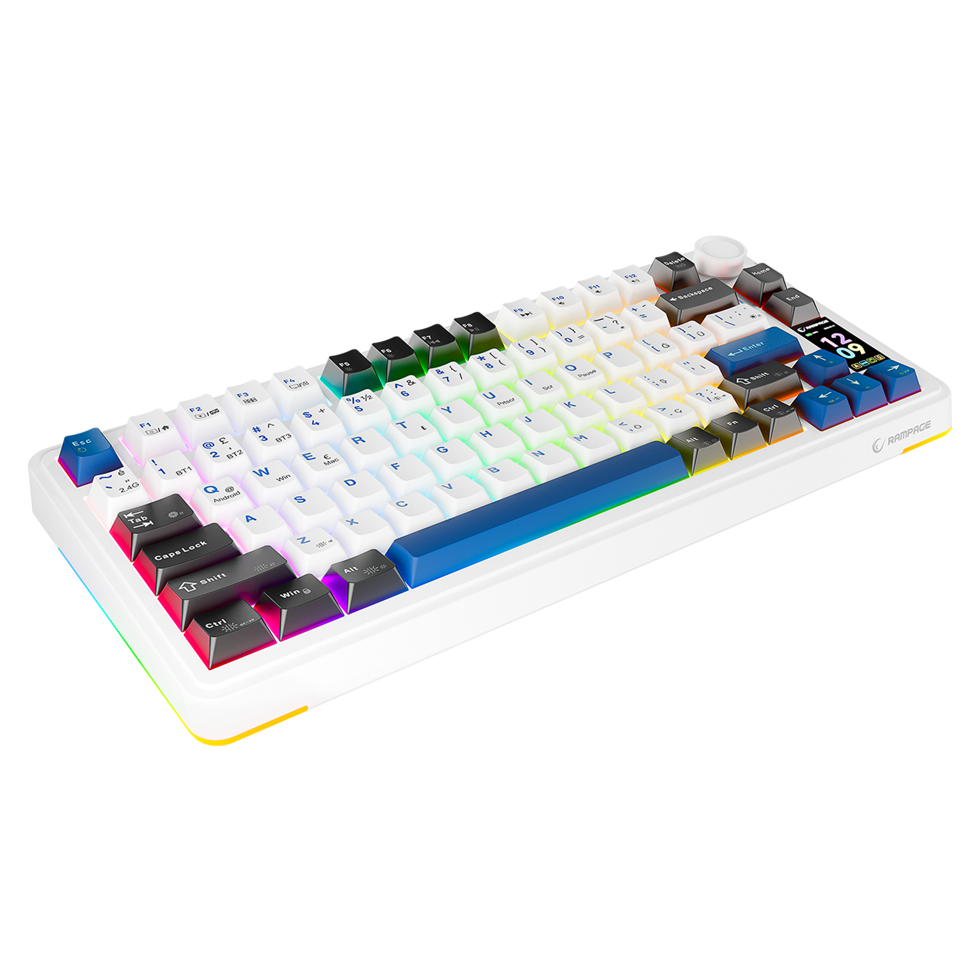 Quell Pro Hot Swap Ekranlı Gasket Oil Switch PBT Keycaps Kablosuz Mekanik Oyuncu Klavyesi