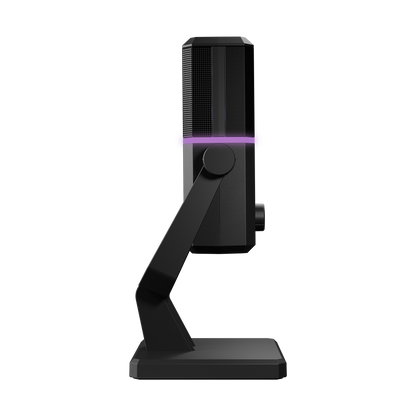 Ra-Mp75 Cyclone RGB Desktop Microphone with Volume Indicator - Black