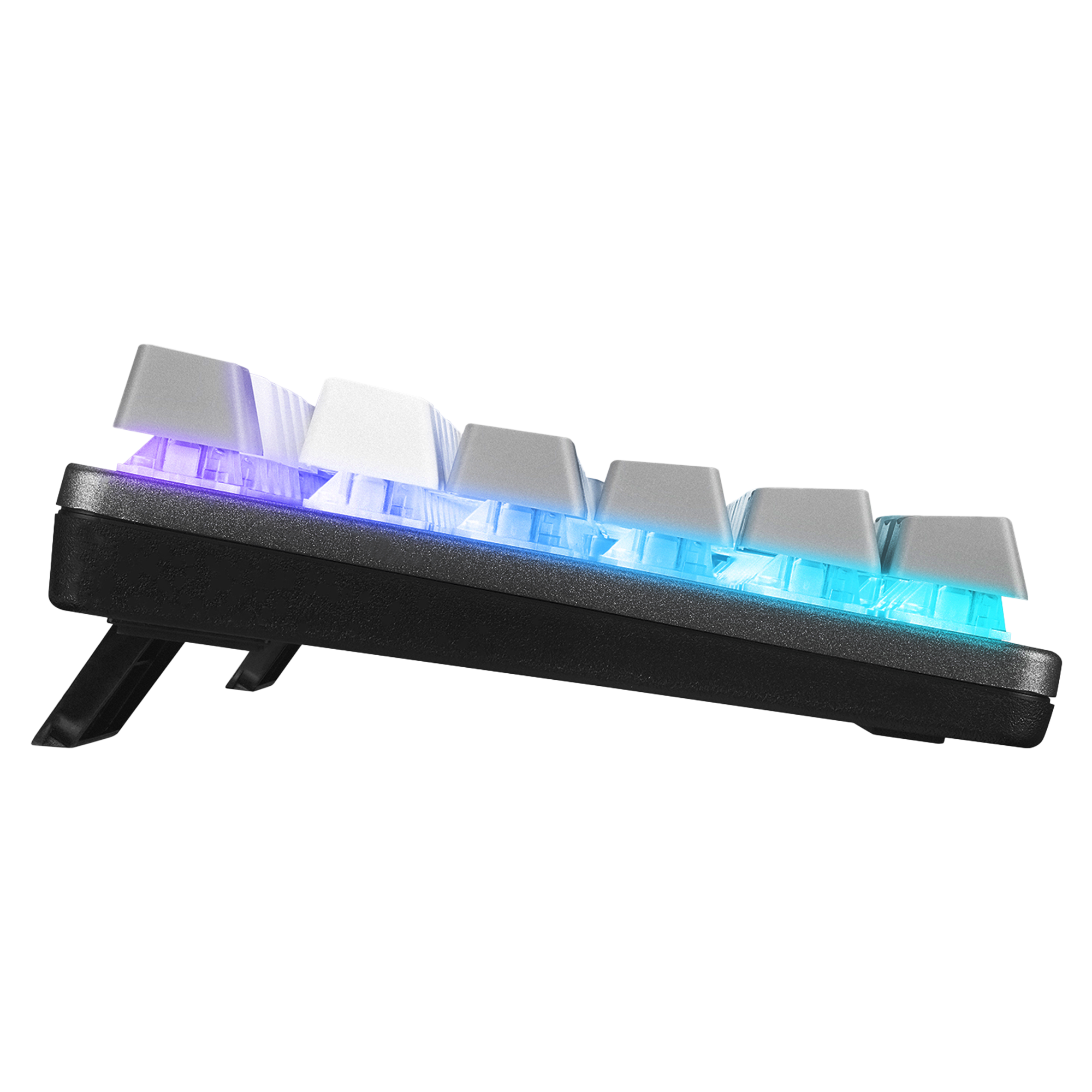 Rainbow TKL Blue Switch Mekanik Oyuncu Klavye -Beyaz/Gri