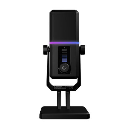 Ra-Mp75 Cyclone RGB Desktop Microphone with Volume Indicator - Black
