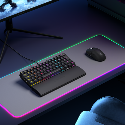 ALLY K11 - Rainbow Bilek Destekli Blue Switch Oyuncu Klavyesi-Siyah