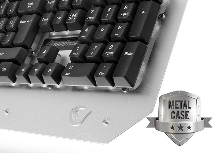 KB-R04 US Aydınlatmalı Gaming Multimedia Klavye - Rampage