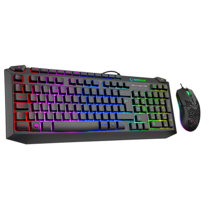 Kb-R310 Broker Rainbow Illuminated Gaming Keyboard + Mouse Set-Black