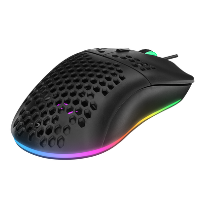Kb-R310 Broker Rainbow Illuminated Gaming Keyboard + Mouse Set-Black