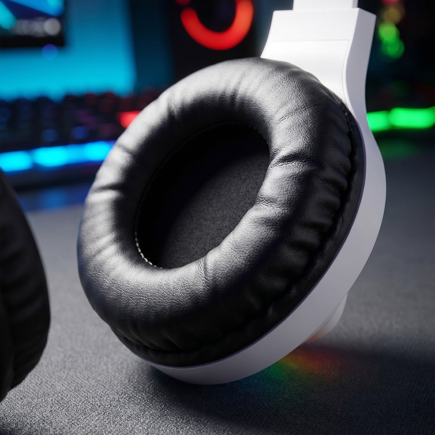 RGB 7.1 Oyuncu Kulaklığı-Beyaz – Rampage
