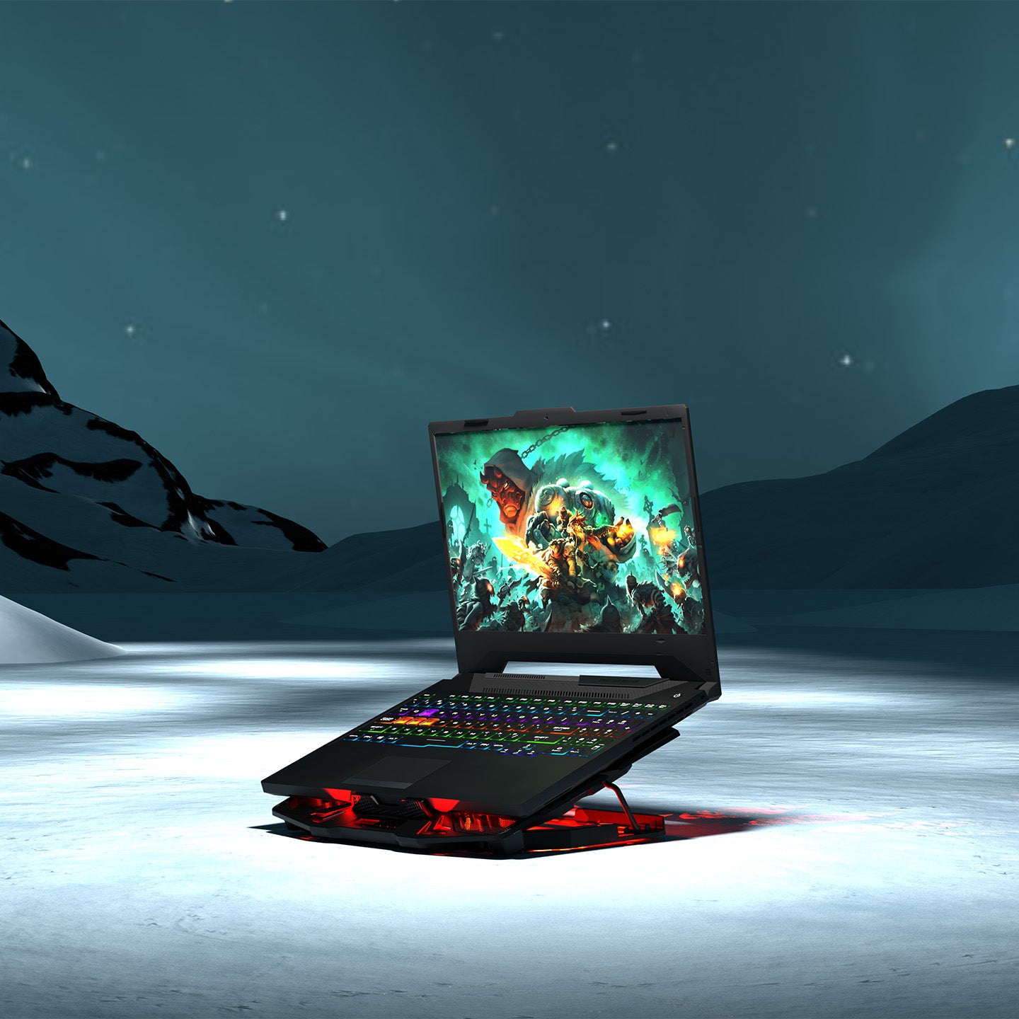 Mistral S45 Kırmızı Led lşıklı 5 Fanlı Yükseklik Ayarlı LCD Göstergeli Notebook Soğutucu