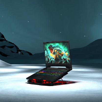 Mistral S45 Kırmızı Led lşıklı 5 Fanlı Yükseklik Ayarlı LCD Göstergeli Notebook Soğutucu