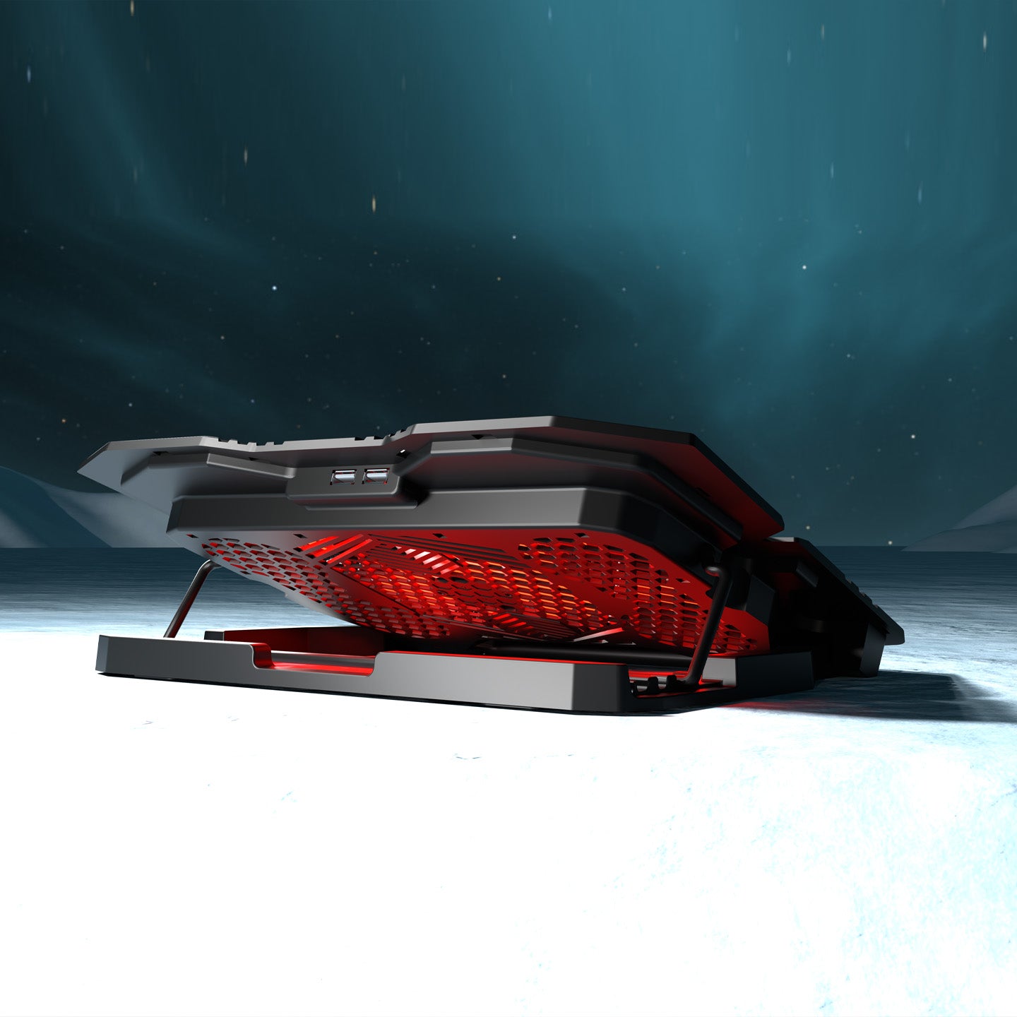 Mistral S45 Kırmızı Led lşıklı 5 Fanlı Yükseklik Ayarlı LCD