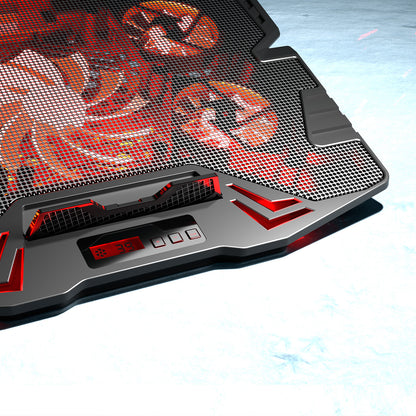 Mistral S45 Kırmızı Led lşıklı 5 Fanlı Yükseklik Ayarlı LCD Göstergeli Notebook Soğutucu