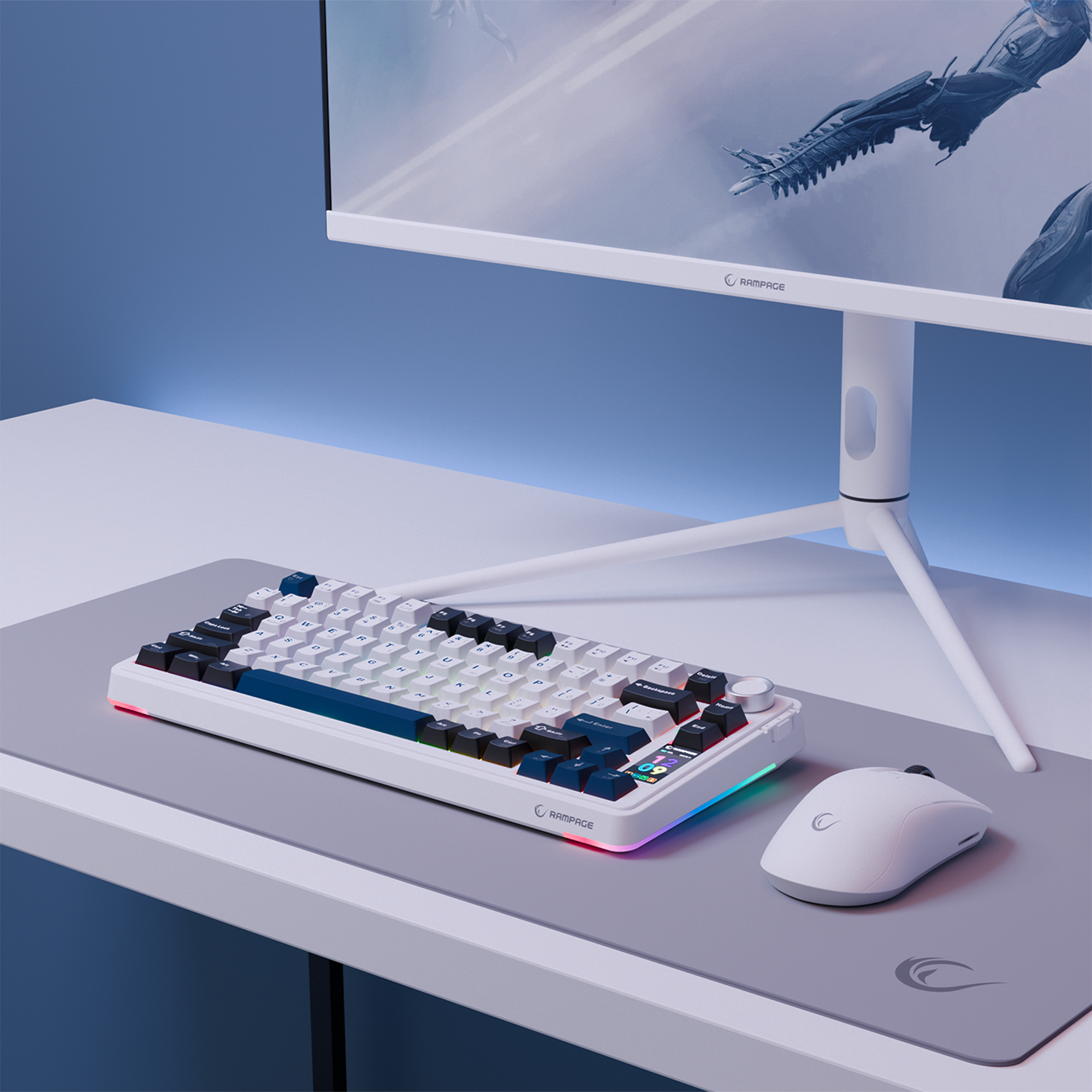Quell Pro Hot Swap Ekranlı Gasket Oil Switch PBT Keycaps Kablosuz Mekanik Oyuncu Klavyesi