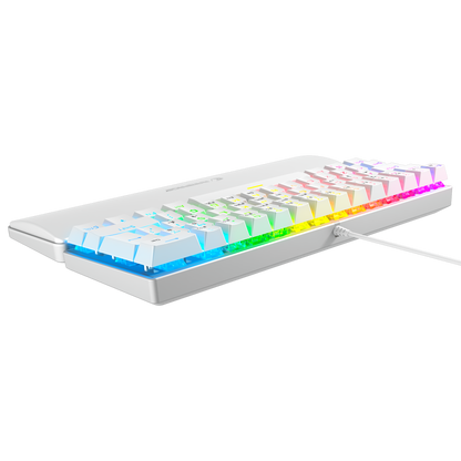 ALLY K11 Rainbow Wrist Rest Blue Switch Gaming Keyboard-White