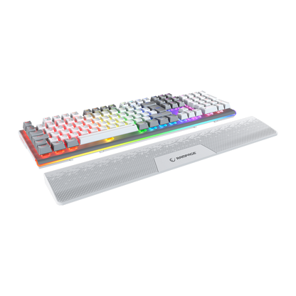 Carbon Pro Beyaz/Gri Wireless OUTEMU Red Switch Gaming Oyuncu Klavyesi - Rampage