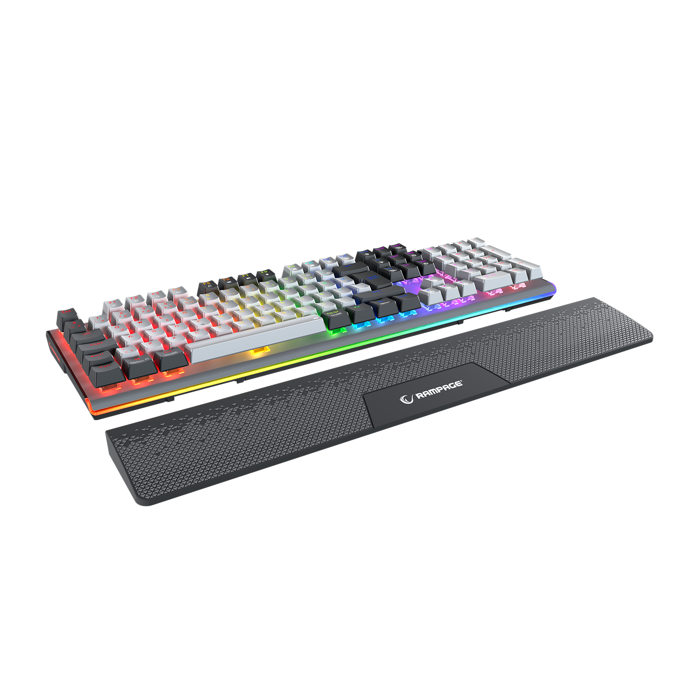 Carbon Pro Gri/Siyah Wireless OUTEMU Red Switch Gaming Oyuncu Klavyesi