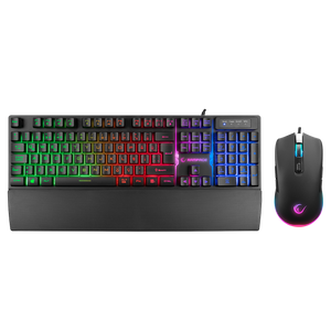 Km-Rx7 Fortuna Combo Q Gaming Keyboard + 6400 dpi Mouse-Black