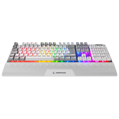 Carbon Pro Beyaz/Gri Wireless OUTEMU Red Switch Gaming Oyuncu Klavyesi - Rampage