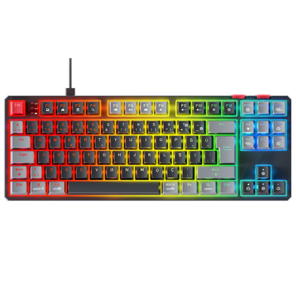 YORU TKL Siyah/Gri OUTEMU Red Switch Mekanik Gaming Oyuncu Klavye - Rampage