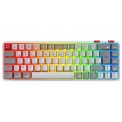 YORU MINI PRO Beyaz/Gri OUTEMU Red Switch Mekanik Oyuncu Klavye - Rampage