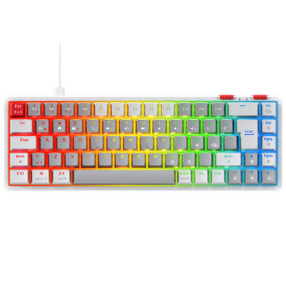 YORU MINI Gri/Beyaz OUTEMU Red Switch Mekanik Gaming Oyuncu Klavye - Rampage