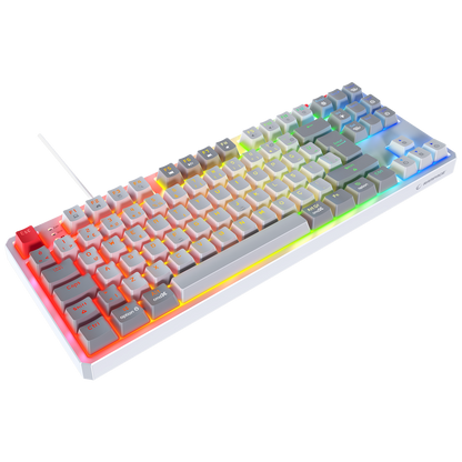 YORU TKL Beyaz/Gri OUTEMU Red Switch Q Mekanik Gaming Oyuncu Klavye - Rampage