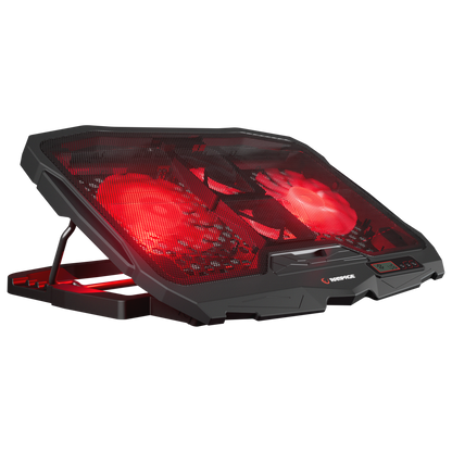 AD-RC4 COLDBREEZE Kırmızı Ledli 2*125mm+2*70mm Işıklı Fan 15-17 Notebook Soğutucu Stand - Rampage