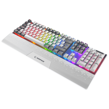 Carbon Pro Beyaz/Gri Wireless OUTEMU Red Switch Gaming Oyuncu Klavyesi - Rampage