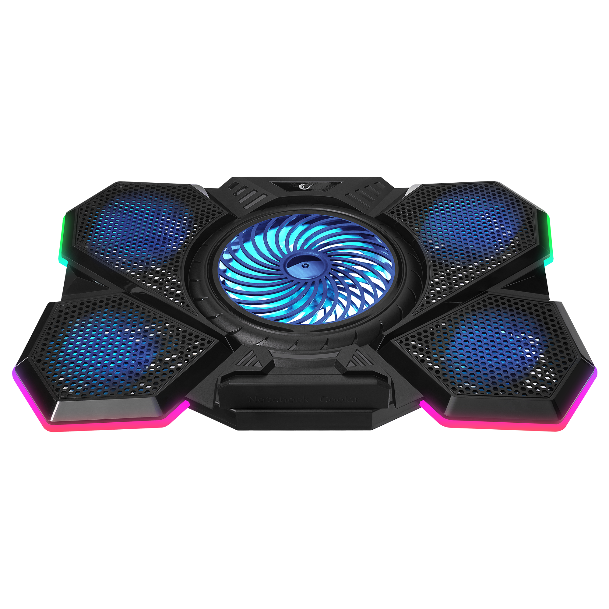 AD-RC13 BELLATRIX Siyah 5 Fan 2 USB RGB Işıklı 15"-17" Notebook Soğutucu Stand