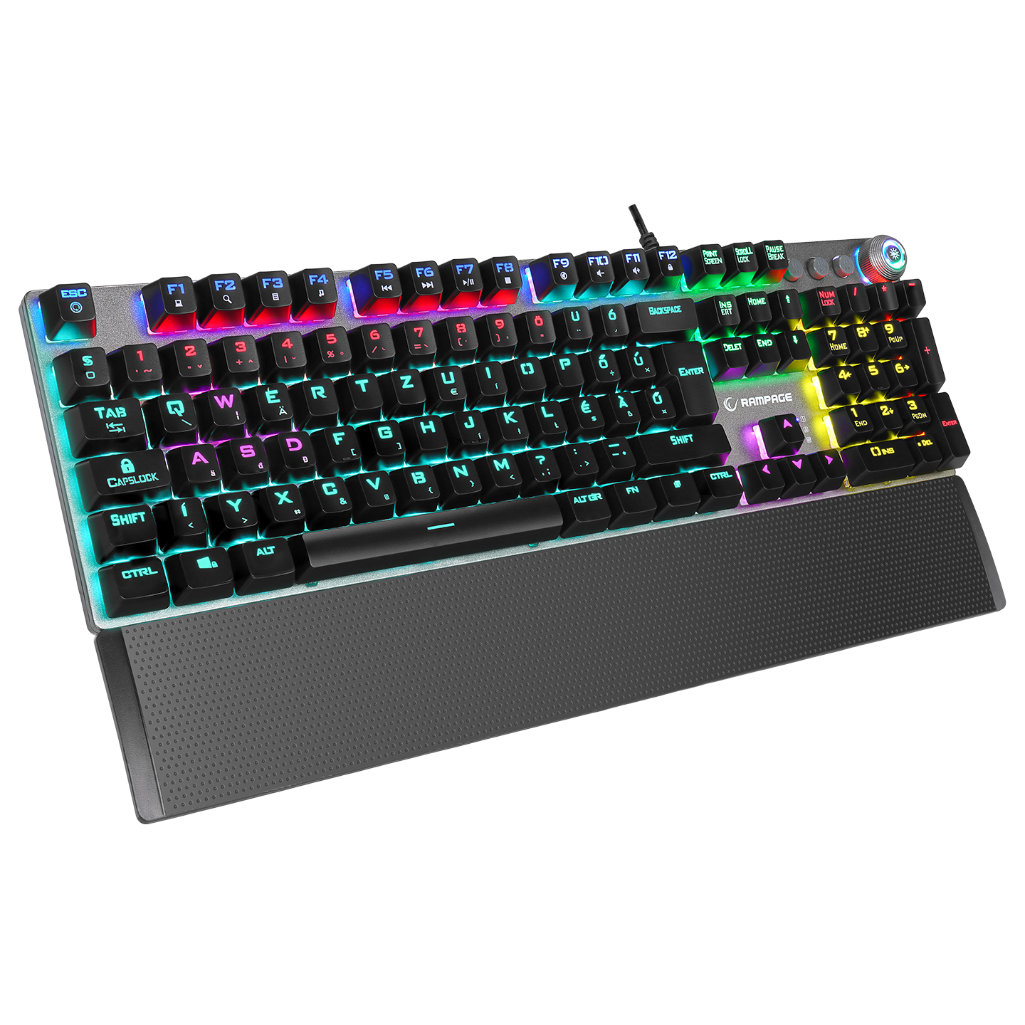 KB-R28 BLADE PLUS Siyah/Gümüş Macaristan Alfabesi  Blue Switch Mekanik Gaming Klavye
