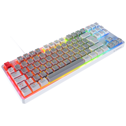 YORU TKL Gri/Beyaz OUTEMU Red Switch Mekanik Gaming Oyuncu Klavye - Rampage