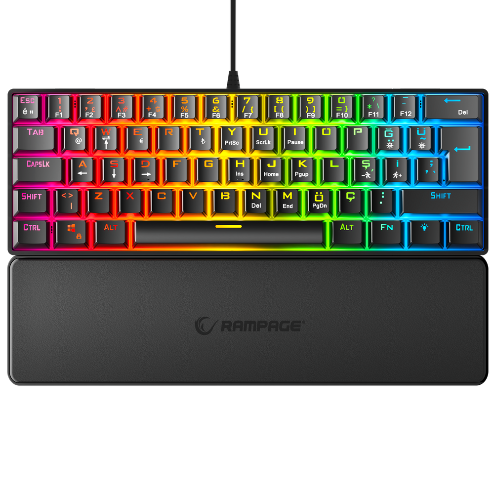ALLY K11 - Rainbow Bilek Destekli Red Switch Oyuncu Klavyesi-Siyah ...