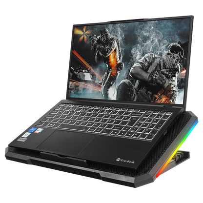 AD-RC12 GAMEZONE Siyah 2 Fan 2 USB RGB Işıklı 15-17 inç Notebook Soğutucu Stand - Rampage