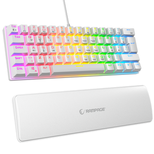 Rainbow Q Bilek Destekli Red Switch Mekanik Oyuncu Klavyesi-Beyaz