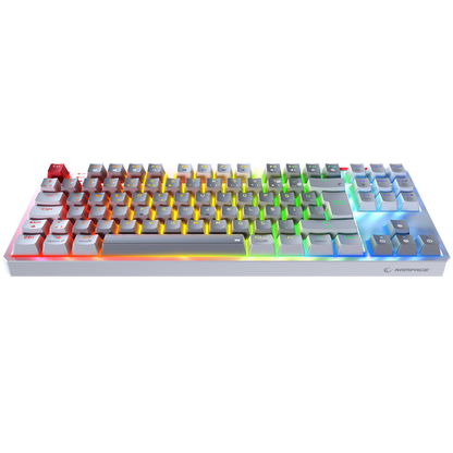YORU TKL PRO Gri/Beyaz 2.4ghz OUTEMU Red Switch Mekanik Gaming Oyuncu Klavye - Rampage