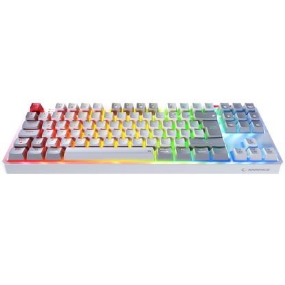 YORU TKL PRO Beyaz/Gri 2.4ghz OUTEMU Red Switch Mekanik Gaming Oyuncu Klavye - Rampage