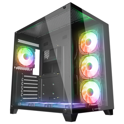 ARCTURUS Temperli Camlı 750W 80 Plus Bronze Siyah ATX Mid-T Gaming Oyuncu Kasası