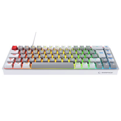 YORU MINI Gri/Beyaz OUTEMU Red Switch Mekanik Gaming Oyuncu Klavye - Rampage