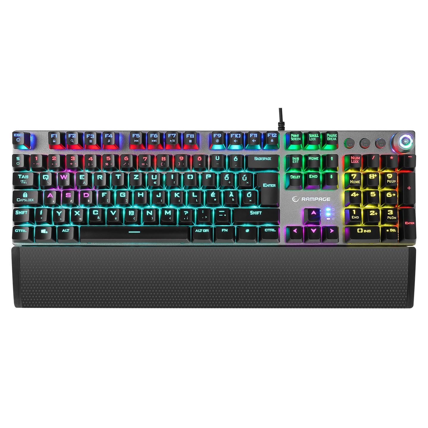 KB-R28 BLADE PLUS Siyah/Gümüş Macaristan Alfabesi  Blue Switch Mekanik Gaming Klavye