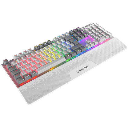 Carbon Pro Beyaz/Gri Wireless OUTEMU Red Switch Gaming Oyuncu Klavyesi - Rampage