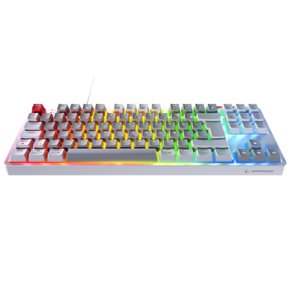 YORU TKL Gri/Beyaz OUTEMU Red Switch Mekanik Gaming Oyuncu Klavye - Rampage