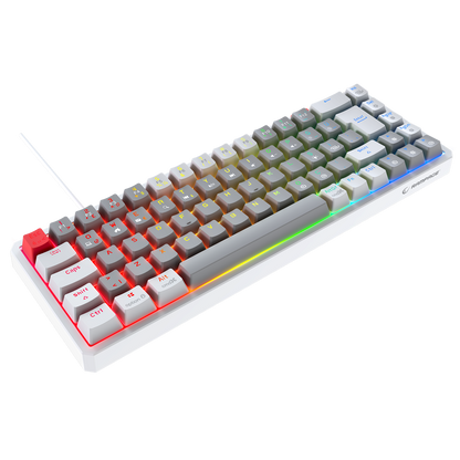 YORU MINI Gri/Beyaz OUTEMU Red Switch Mekanik Gaming Oyuncu Klavye - Rampage