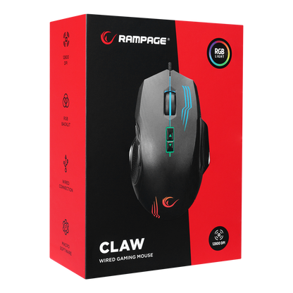 SMX-G38 CLAW Usb 7 Makro Tuşlu RGB 12800 DPI Gaming Oyuncu Mouse