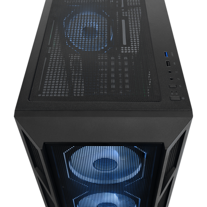 HUMBLE Mesh 650W 80 Plus Bronze Siyah Temperli Camlı 4x12cm RGB Fan ATX Mid-T Gaming Oyuncu Kasası