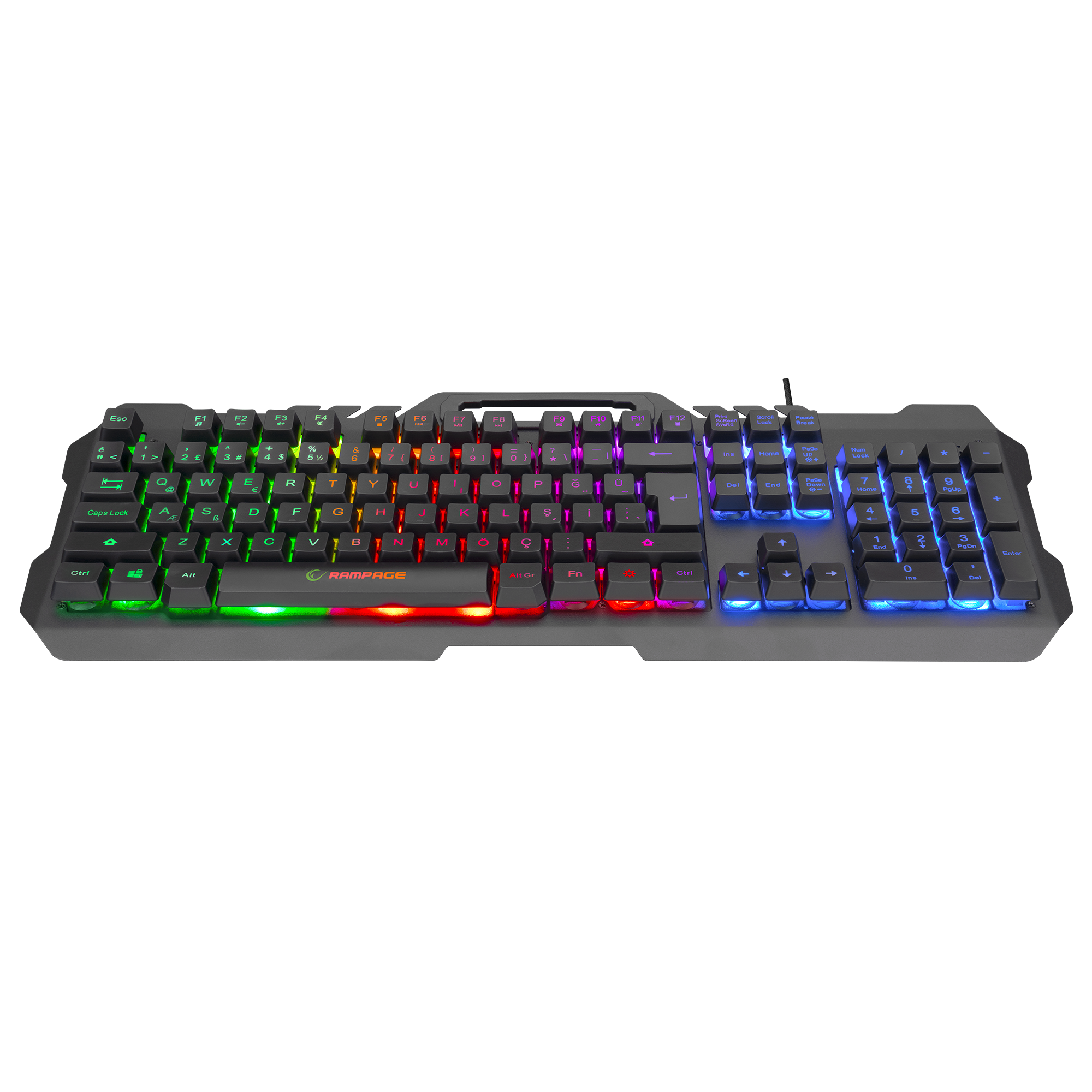 FITMENT KM-GX7 Gökkuşağı Aydınlatmalı Siyah USB Gaming Combo Mouse + Mousepad + Kulaklık Q Gaming Klavye +