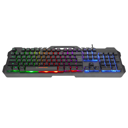 FITMENT KM-GX7 Gökkuşağı Aydınlatmalı Siyah USB Gaming Combo Mouse + Mousepad + Kulaklık Q Gaming Klavye +
