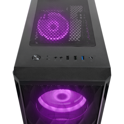 X-HORSE 850W 80+ 4*12cm ARGB Fan+Kontrolcü Manyetik Temperli Camlı Mid-T Gaming Oyuncu Kasası - Rampage