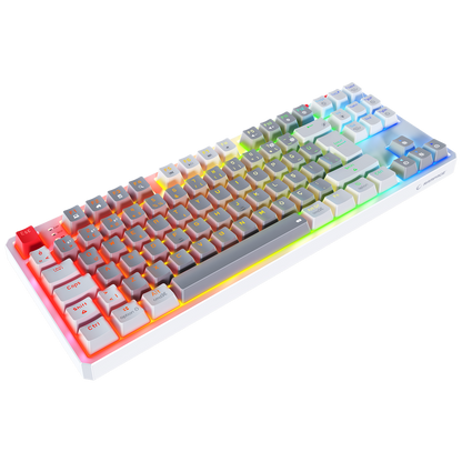 YORU TKL PRO Gri/Beyaz 2.4ghz OUTEMU Red Switch Mekanik Gaming Oyuncu Klavye - Rampage
